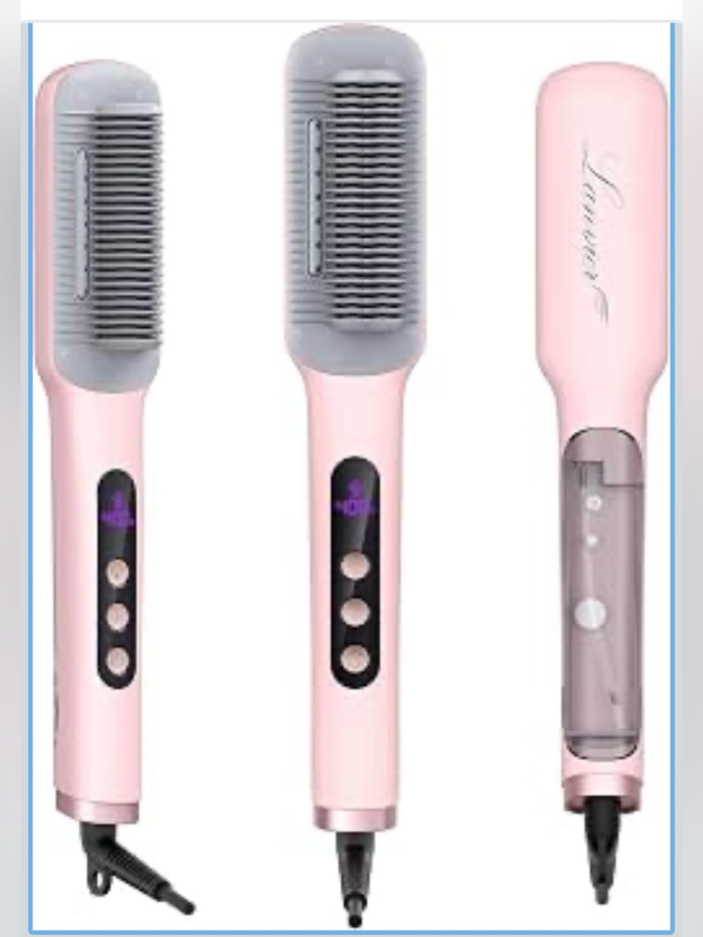 Steam Straightening Brush one pass frizz for curly/coarse hair